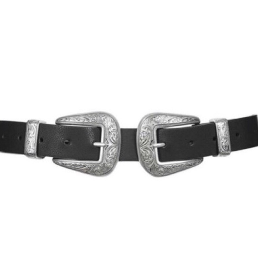 Topshop double buckle western belt